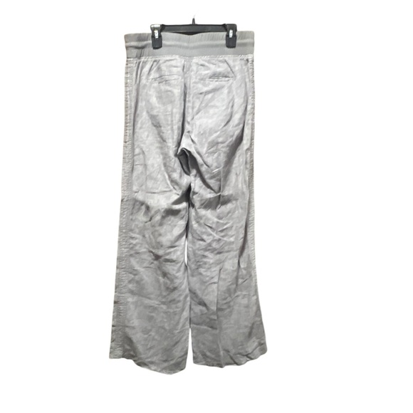 Athleta Cabo Linen Wide Leg Pant Grey Size 6 - Picture 10 of 12